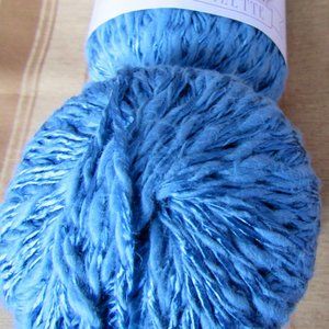 Lot 8 sks Filette yarn, blue,cotton blend, made in Belgium